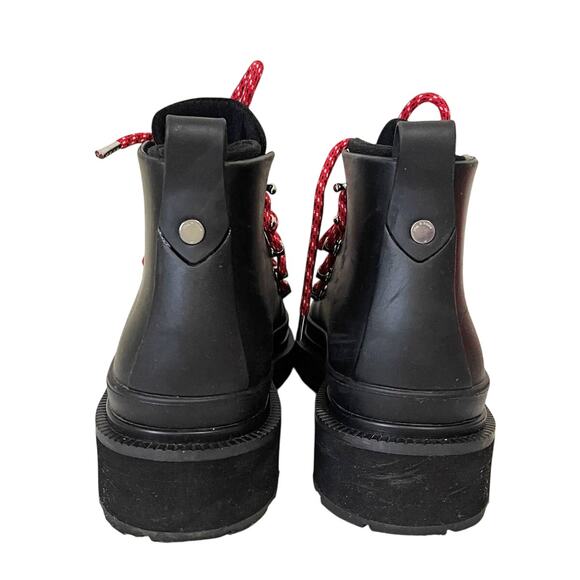RAG & BONE Compass Rubber Hiking Rain Booties in Black Size 6 - Picture 9 of 16